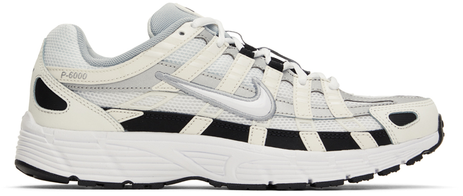 Shop Nike White P-6000 Sneakers In Sail/white-wolf Grey