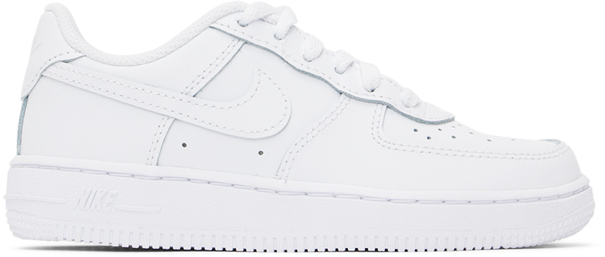 Shop Nike Kids White Force 1 Le Little Kids Sneakers In White/white