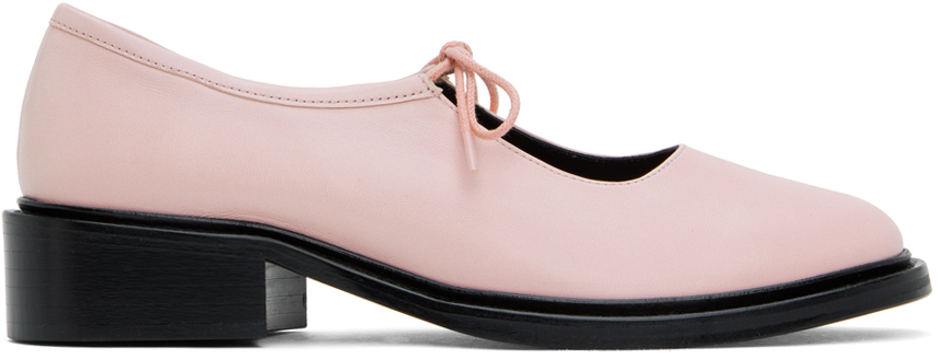 Nicole Saldaã±a Ssense Exclusive Pink Fabiana Loafers In Ballet Pink Leather