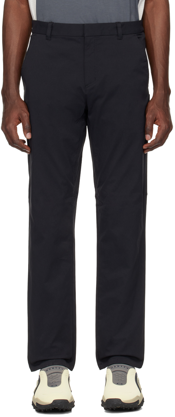 Shop Oakley Black Four-pocket Trousers In 02e Blackout