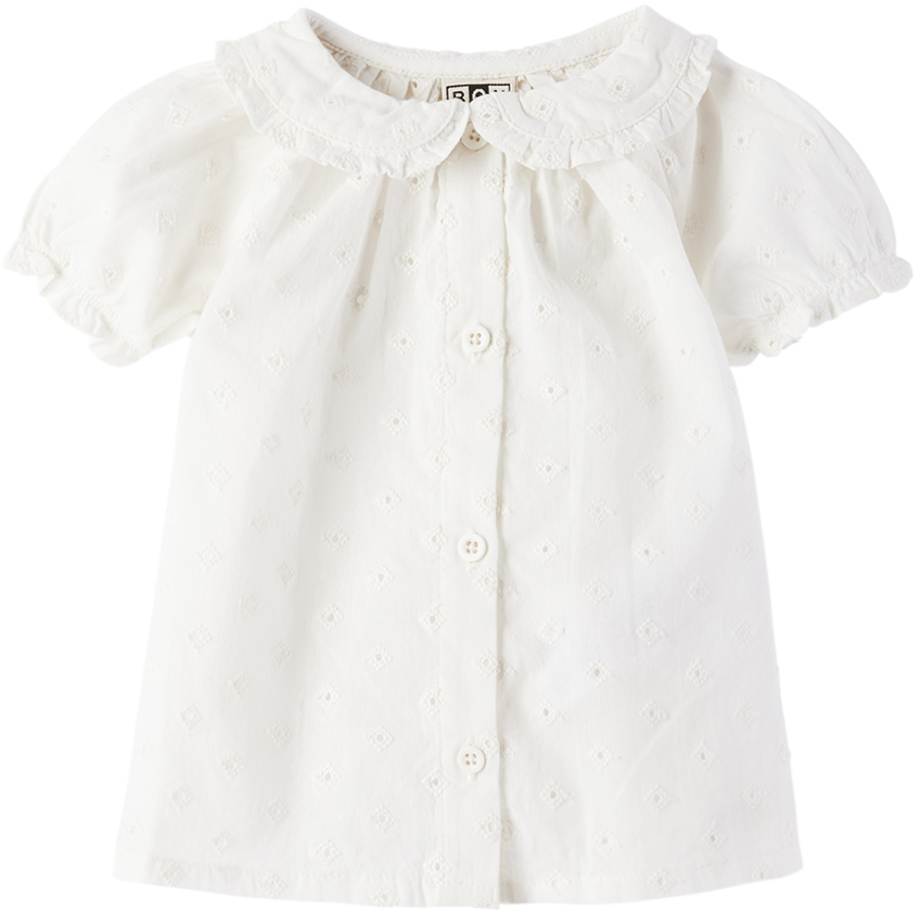 Bonton Baby White Aria Top In Blanc Paloma