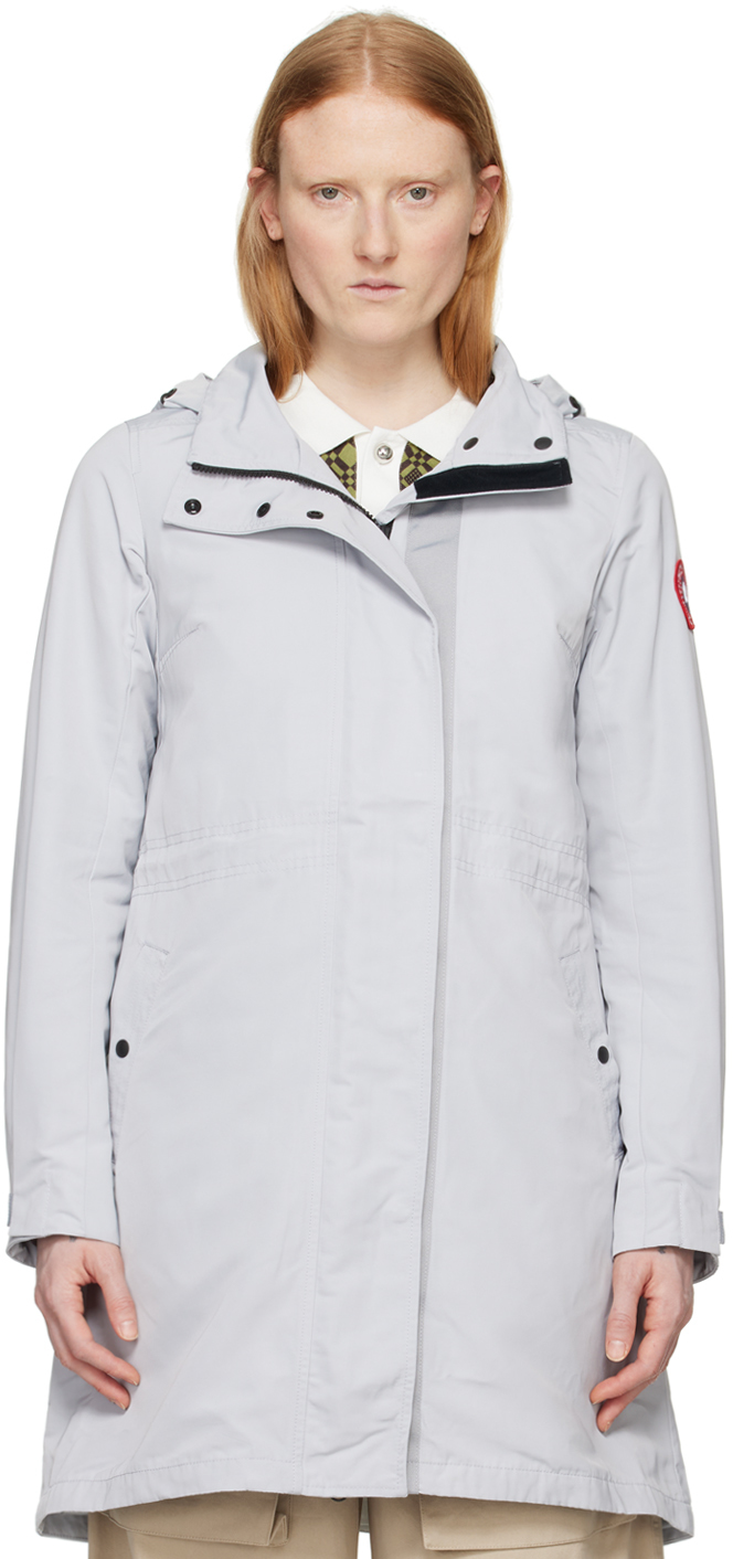 Shop Canada Goose Gray Belcarra Jacket In 200 Silverbirch