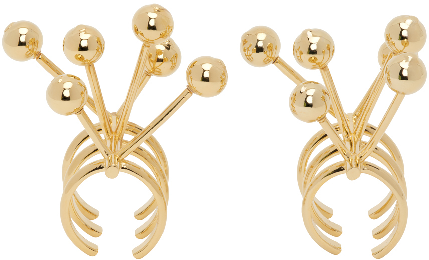 Gold Wishbone Ring Set