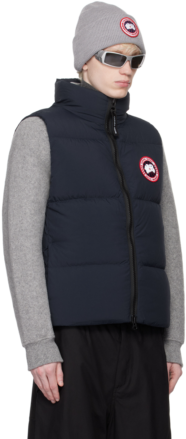 Shop Canada Goose Navy Lawrence Down Vest In Atlantic Navy