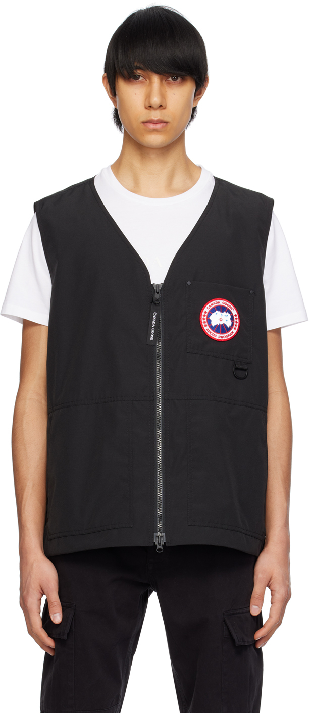 Shop Canada Goose Black Canmore Vest In Black - Noir