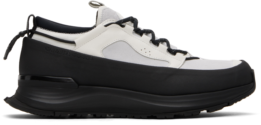 Canada Goose: White & Gray Glacier Trail Sneakers | SSENSE