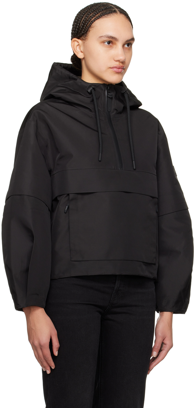 Mackage Demie Zippered Casual Jacket In Black-trench