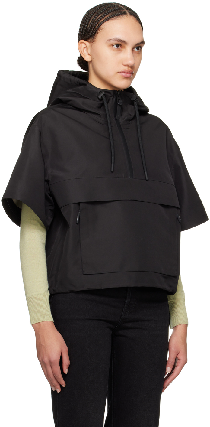 Mackage Demie Zippered Casual Jacket In Black-trench