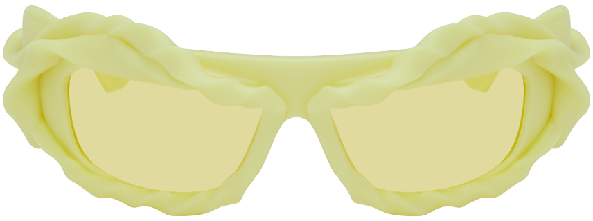 Shop Ottolinger Yellow Twisted Sunglasses In Yellow Yellow