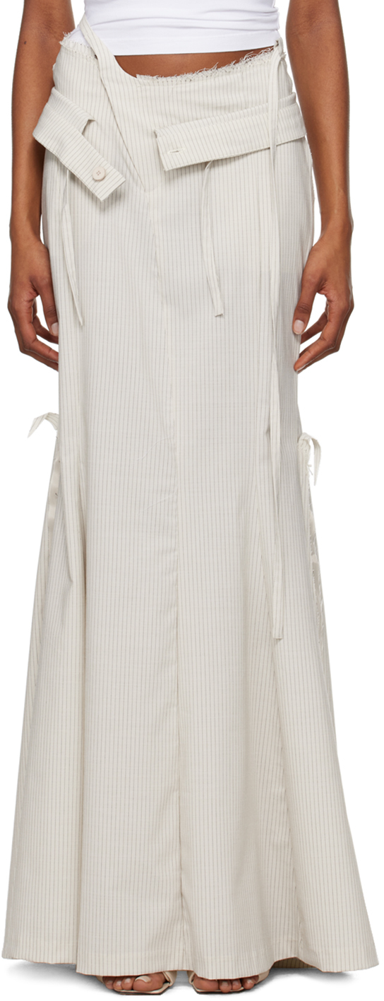 Off-White Mermaid Suit Pinstripe Maxi Skirt