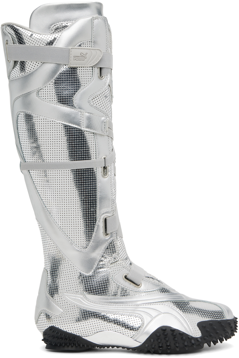 Shop Ottolinger Silver Puma Edition Mostro Boots In Team Silver