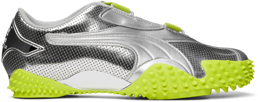 Silver & Green Puma Edition Mostro Lo Sneakers