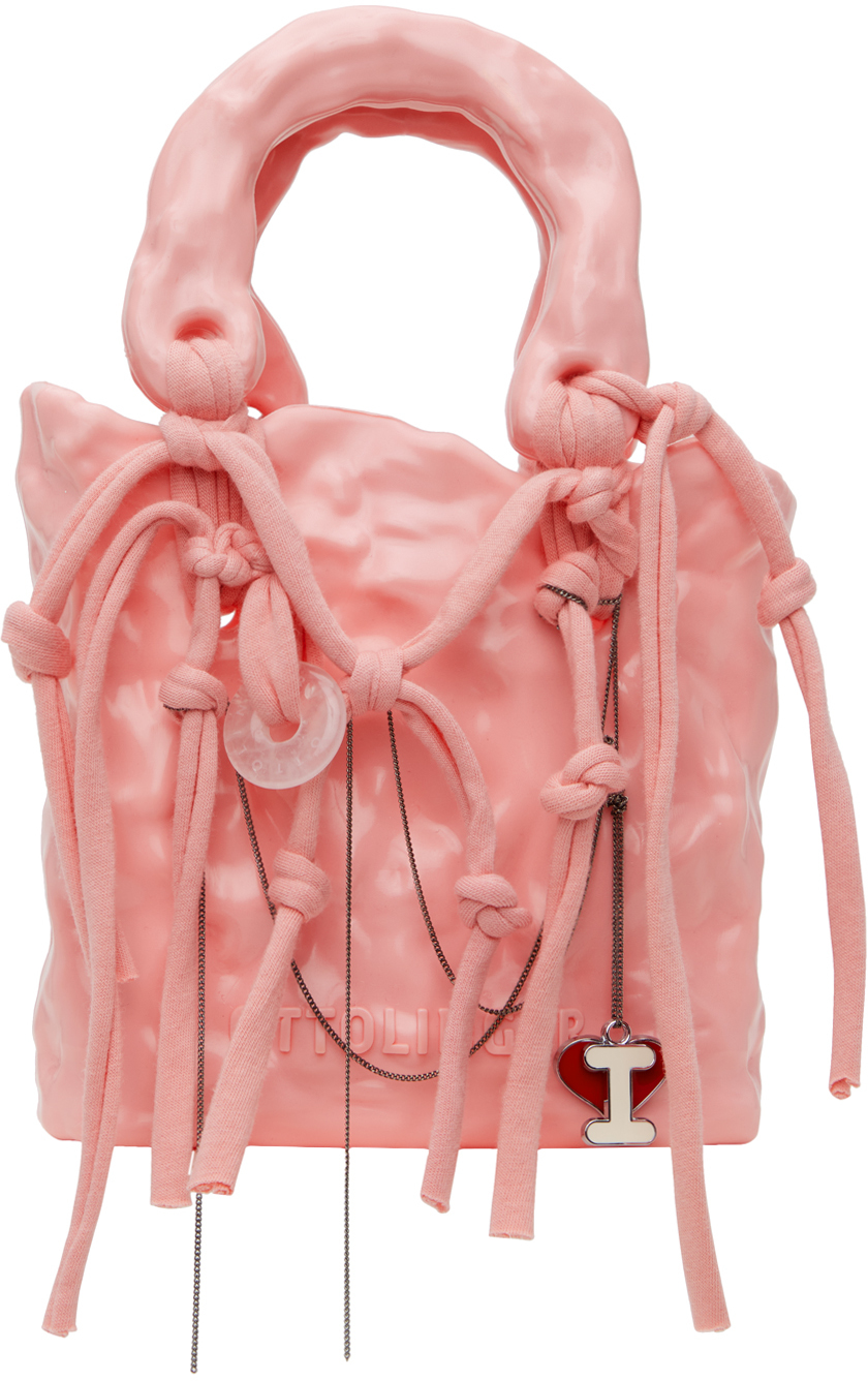 Ottolinger Ssense Exclusive Pink Signature Ceramic Bag In Special Pink