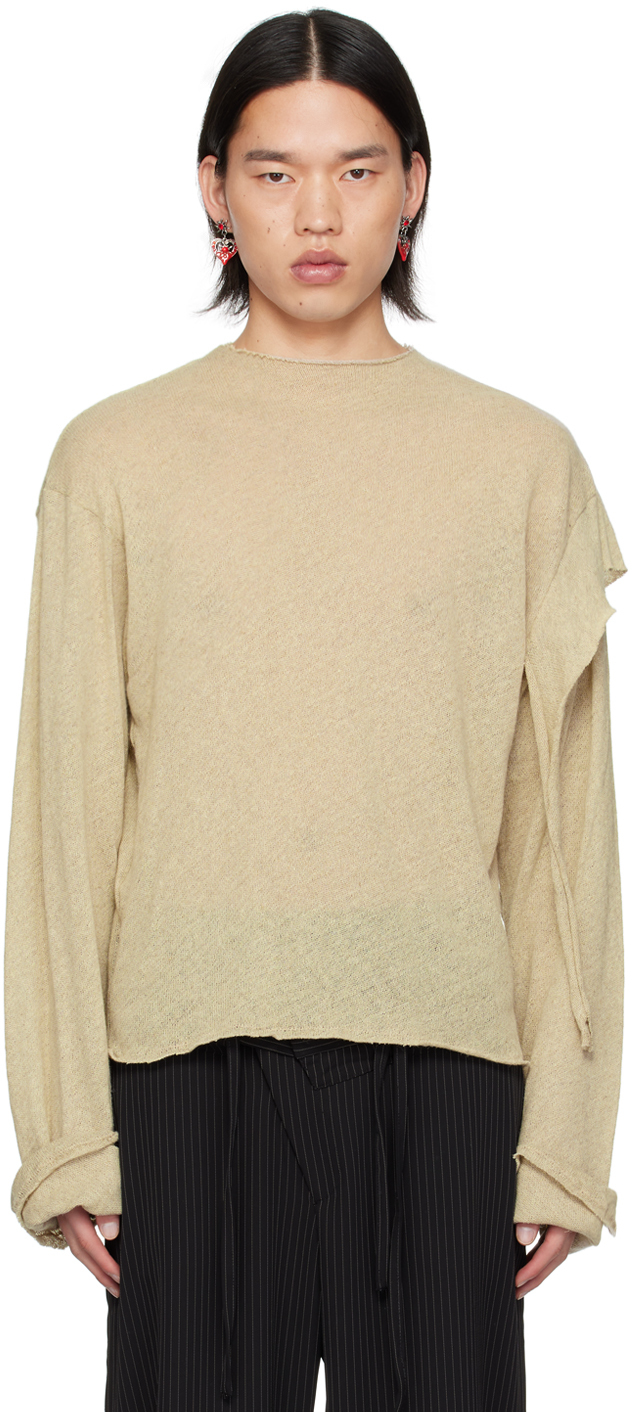 Beige Deconstructed Sweater