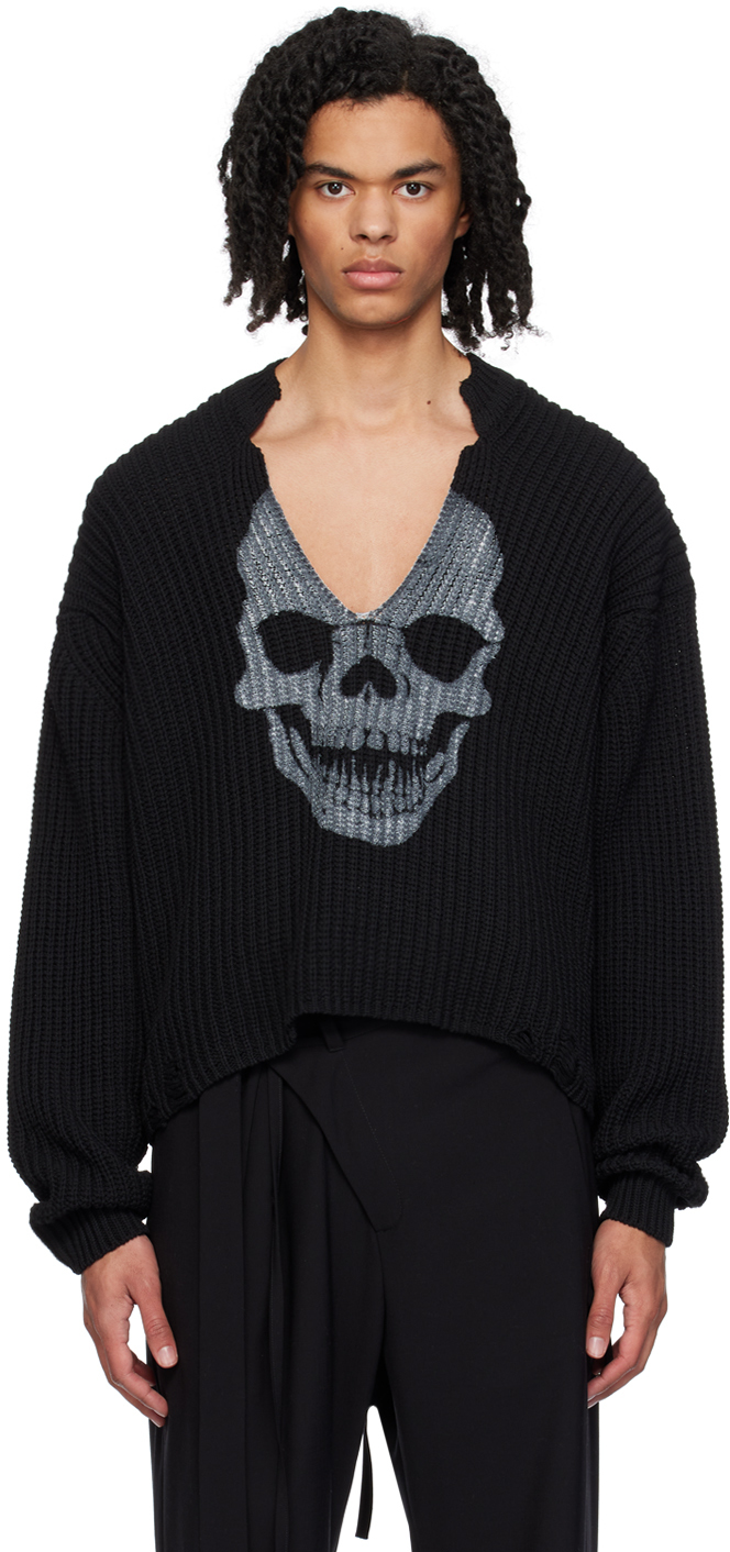 Black Skull Sweater