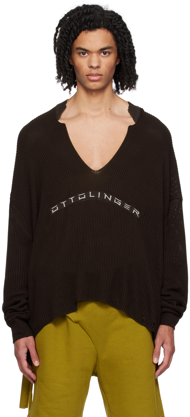 Ottolinger Brown V-neck Sweater