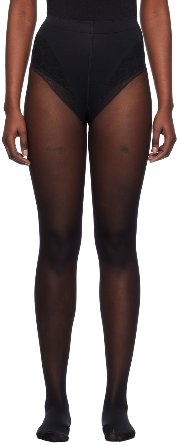 Spanx Luxe Leg Footless Tights In Black.