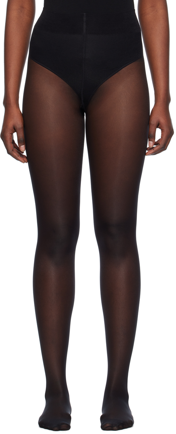 WOLFORD Cashmere Silk Tights Leggings, Black Women's Socks & Tights