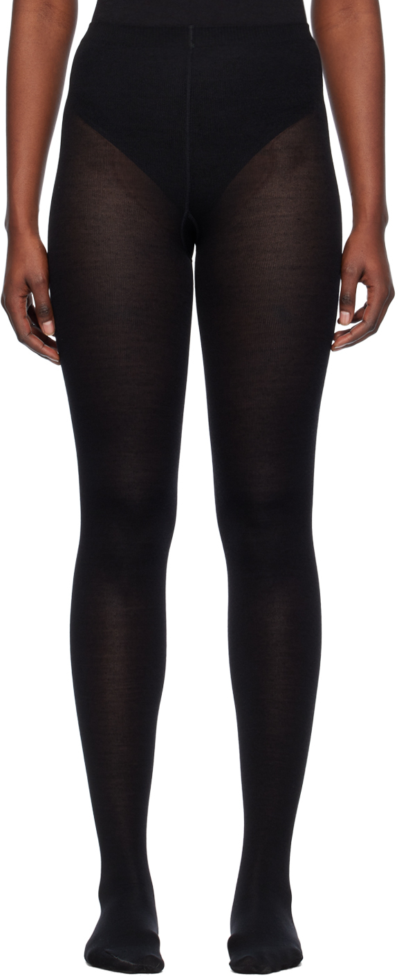 Wool-blend tights in black - Wolford