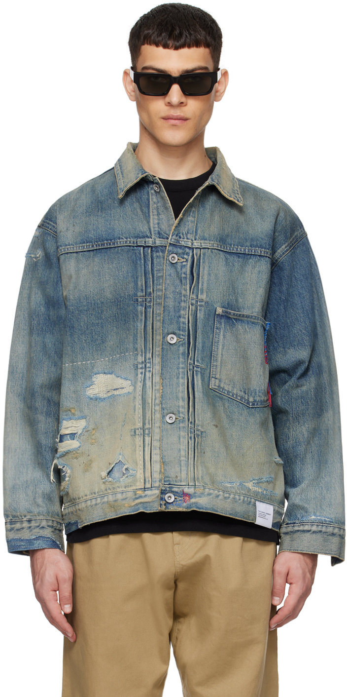 Neighborhood: Indigo Savage Type-1 Denim Jacket | SSENSE Canada