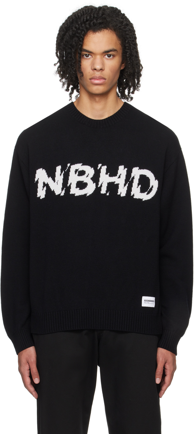 Neighborhood Black Intarsia Sweater