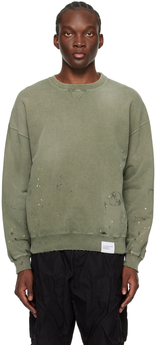 Neighborhood: Khaki Damage Sweatshirt | SSENSE