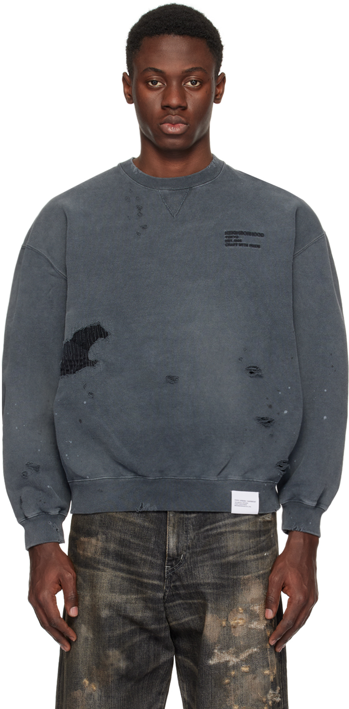 Neighborhood Black Savage Sweatshirt In Grey