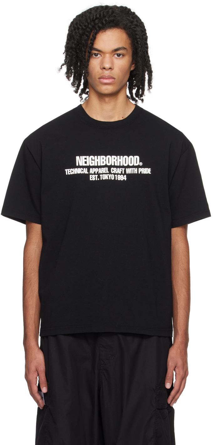 Shop Neighborhood Black Printed T-shirt