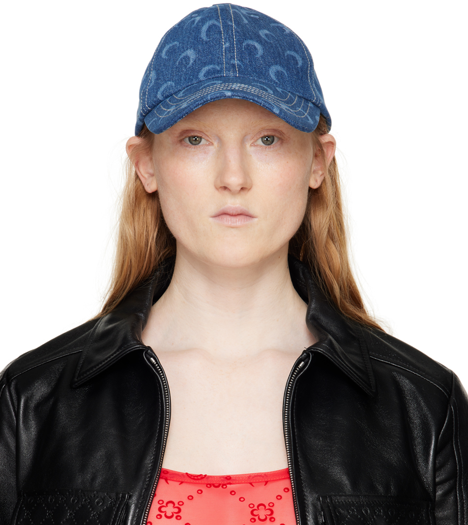 帽子 MARINE SERRE  Regenerated CAP MARINE SERRE Marine Serre マリーン セル ベースボールキャップ