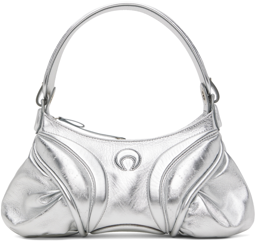 Silver Laminated Leather Futura Bag