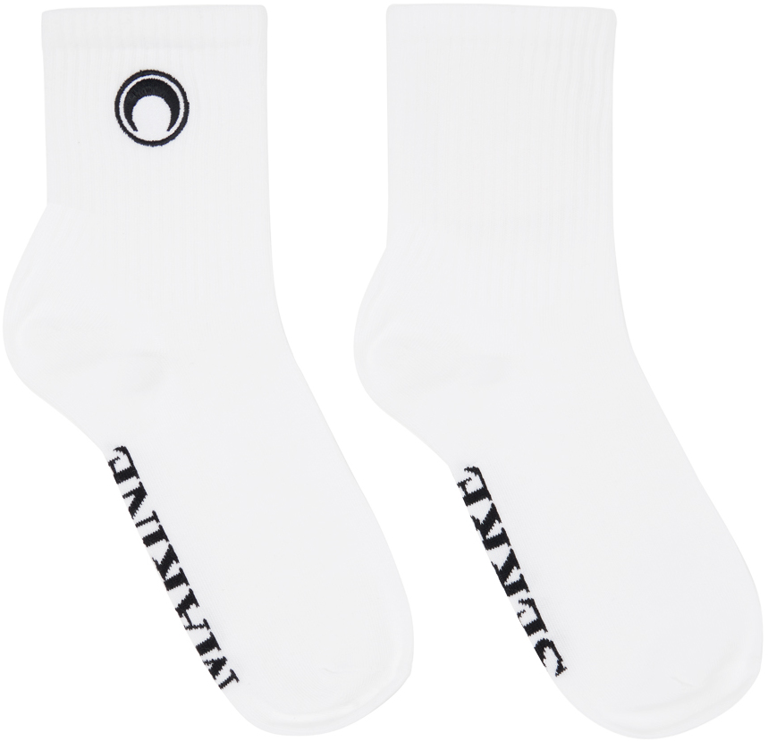 White Organic Cotton Rib Ankle Socks