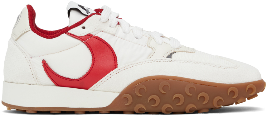 White & Red MS Rise Sneakers