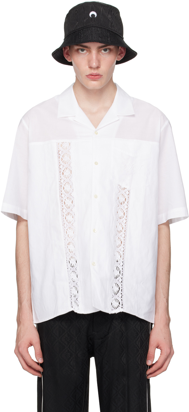 White Regenerated Household Shirt by Marine Serre on Sale