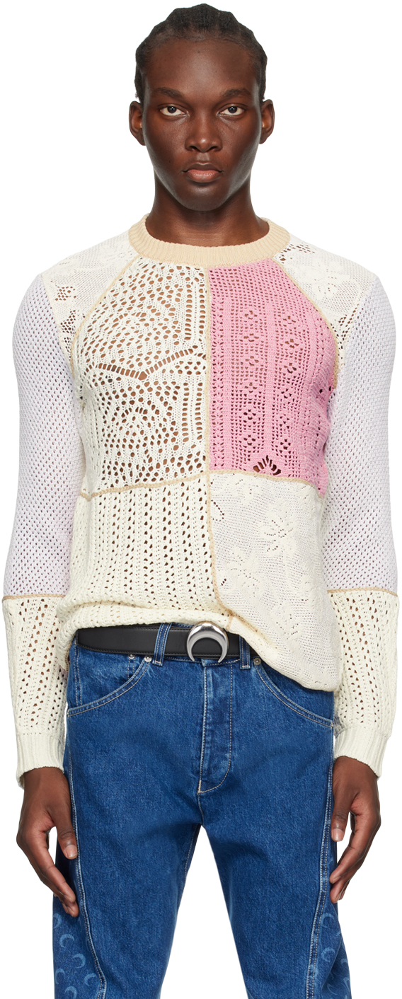 Beige & Pink Regenerated Sweater