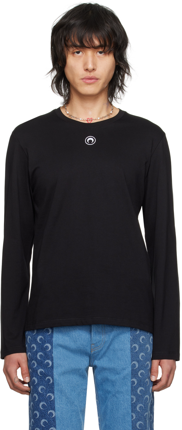 Black Plain Long Sleeve T-Shirt