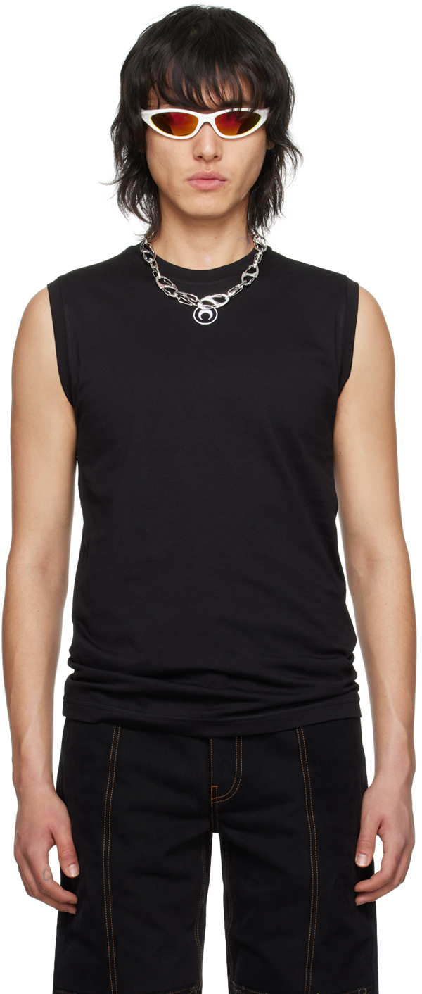 Black Sleeveless T-Shirt