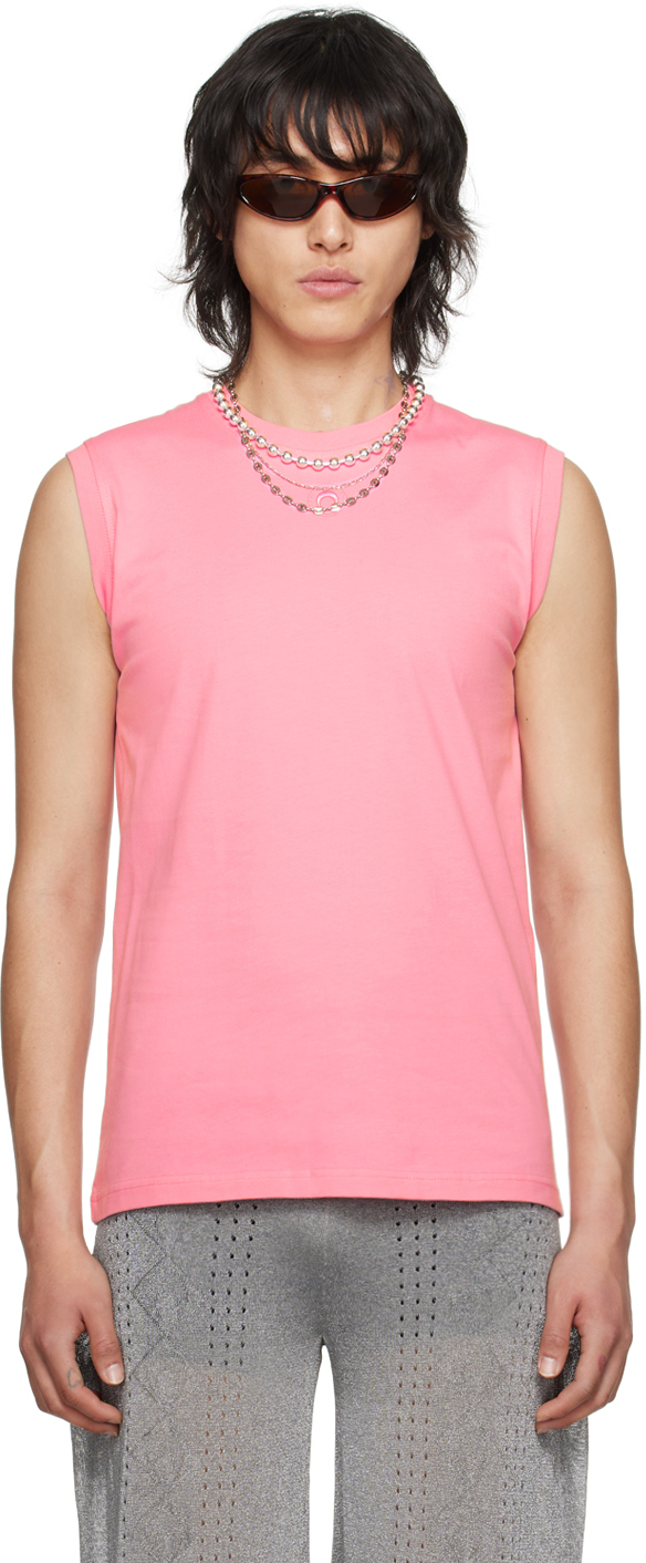 Pink Sleeveless T-Shirt