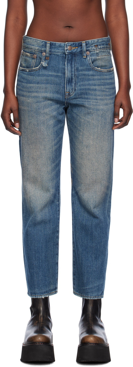 R13 Indigo Romeo Jeans SSENSE