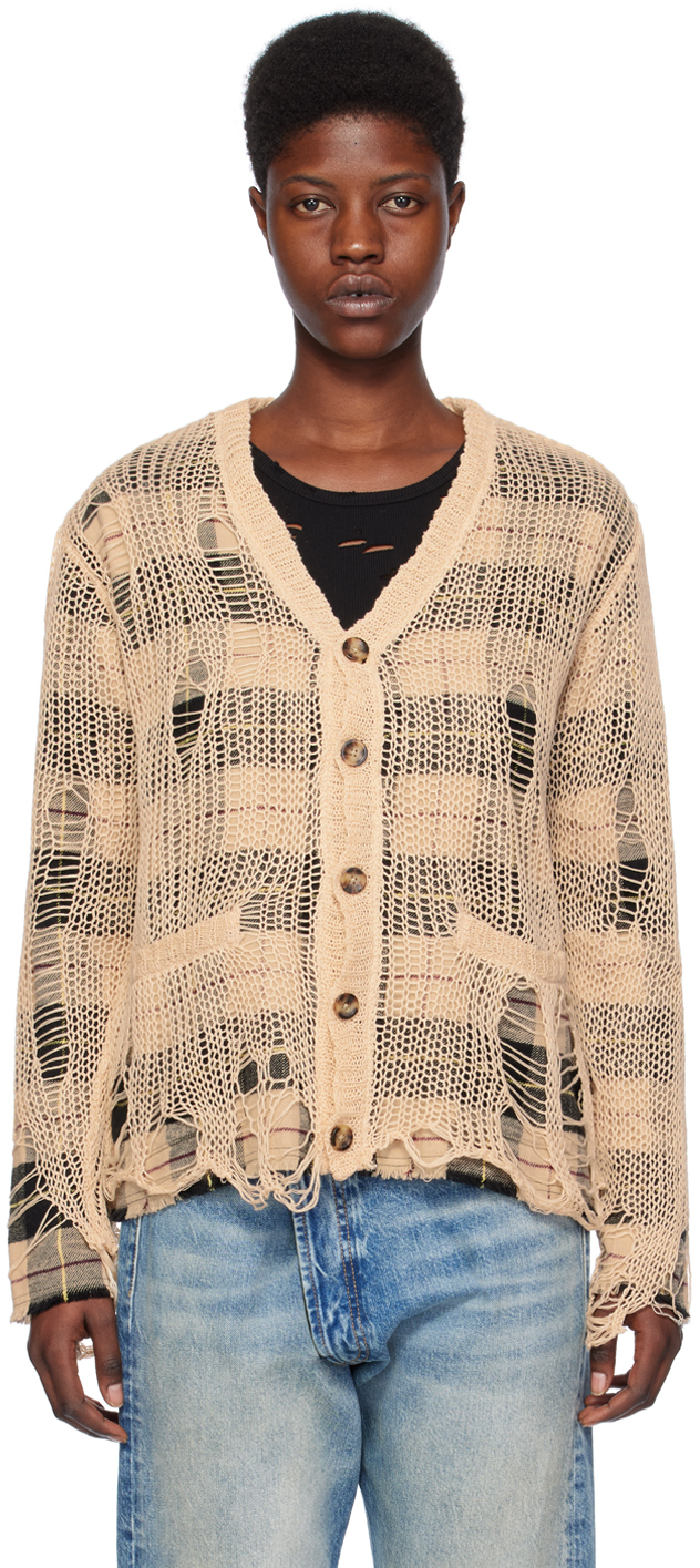 R13 Beige Layered Cardigan SSENSE