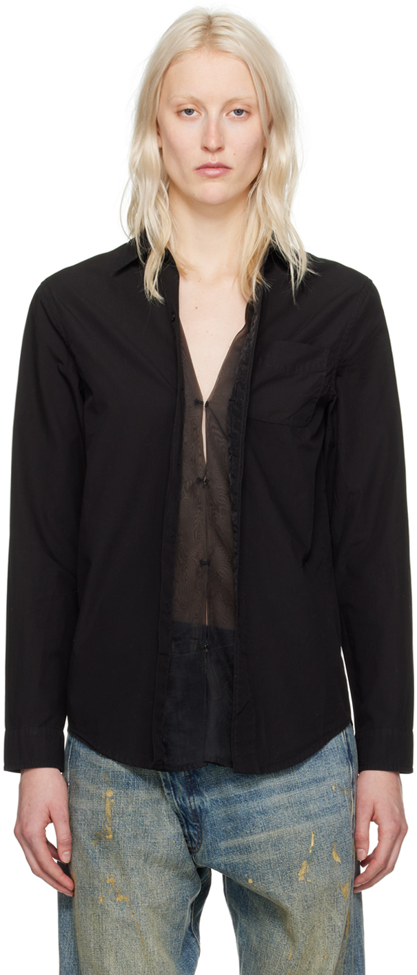 R13 Black Foldout Shirt SSENSE UK