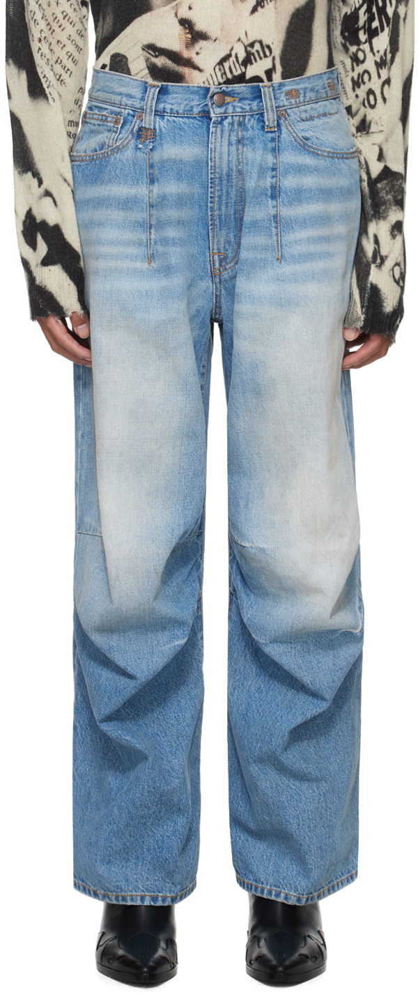 Light blue Boyfriend jeans R13 - adidas Originals Leopard Luxe
