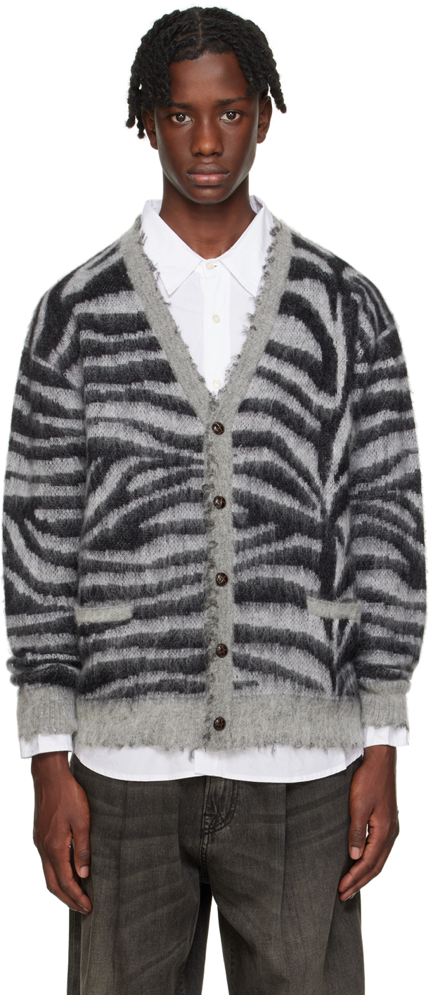 Gray Boyfriend Cardigan by R13 on Sale