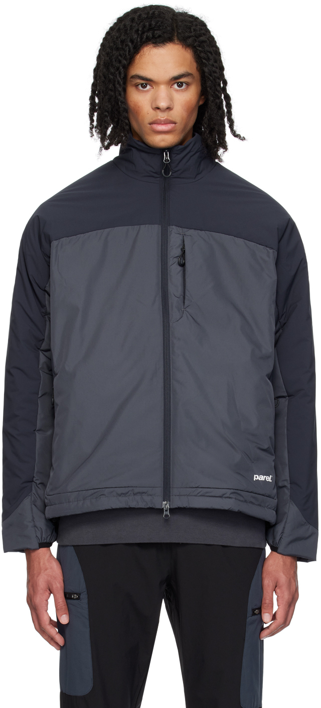 Parel Studios: Navy & Gray Cana Jacket | SSENSE 