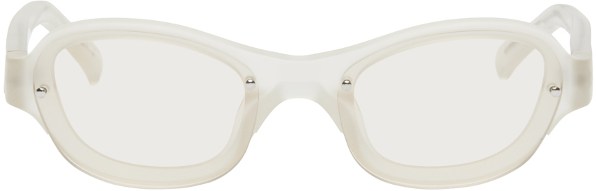 Shop A Better Feeling Gray Skye Sunglasses In Glacial + Amber