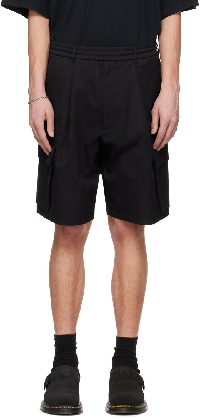 Lownn Cotton Jersey Sweat Shorts In Black