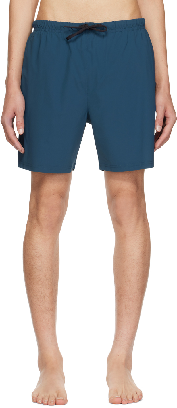 Blue High-Gauge Swim Shorts