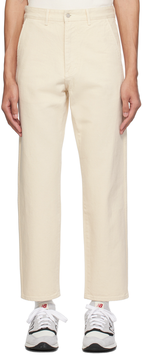 Shop Pottery Off-white Comfort Jeans In Nw Natural White