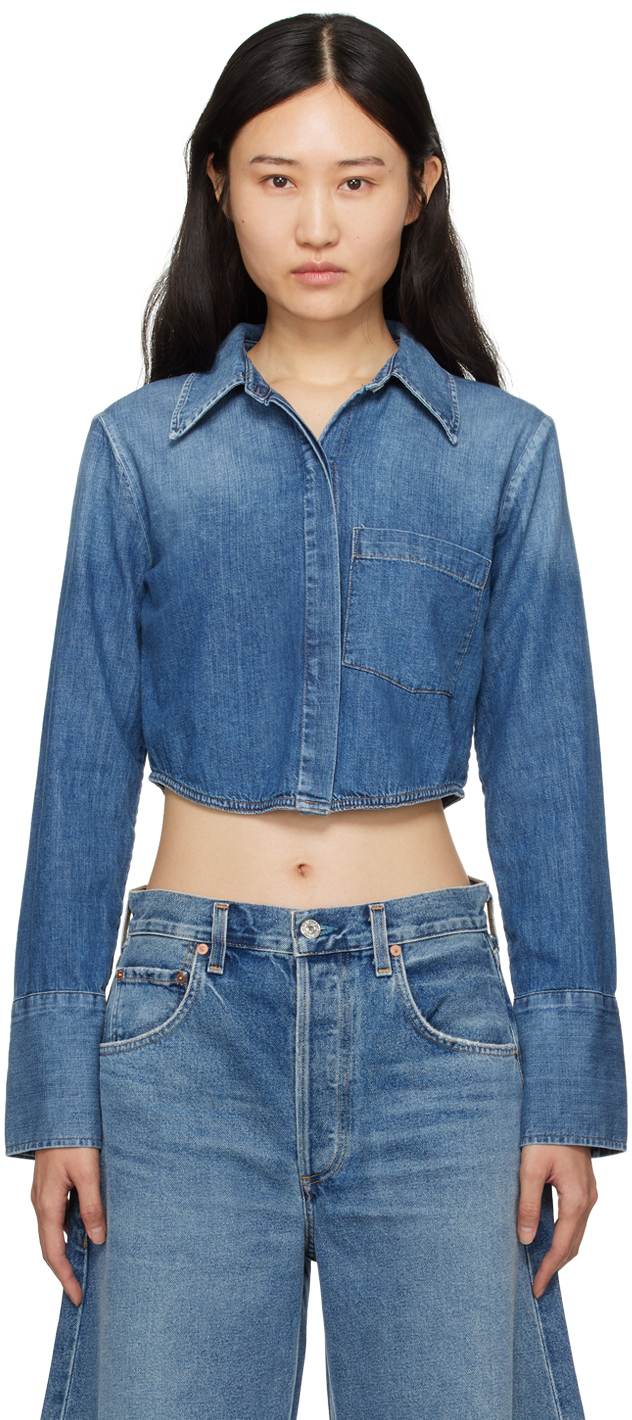 Citizens Of Humanity Blue Bea Denim Shirt In Ambrose