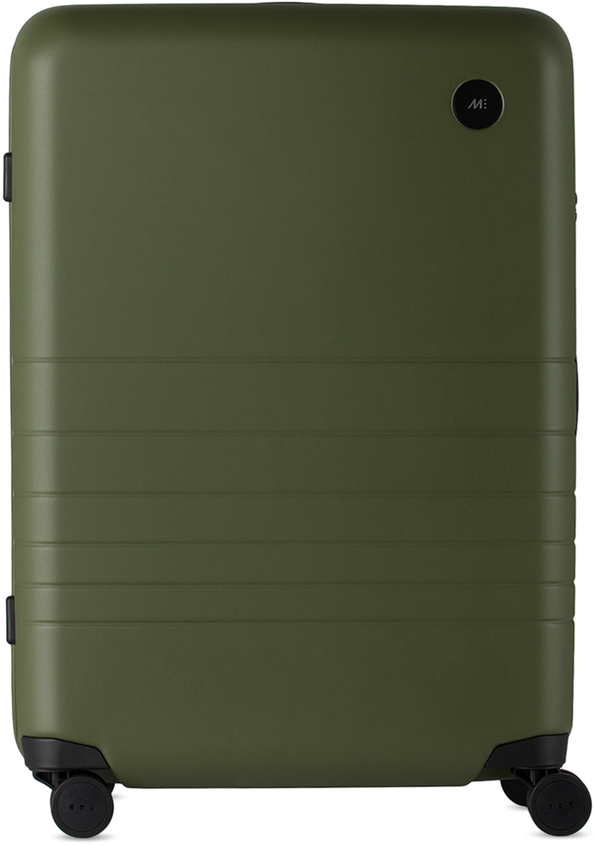 Monos Green Medium Check-in Suitcase In Olive Green
