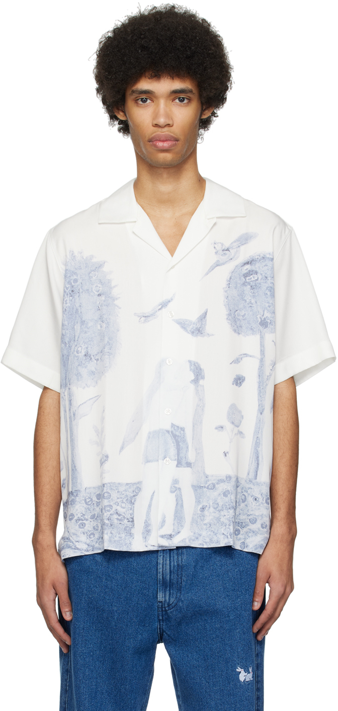 Shop Carne Bollente White Adam And Rave Shirt In Allover